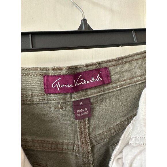 Gloria Vanderbilt women’s size 14 long green pants - Picture 6 of 10